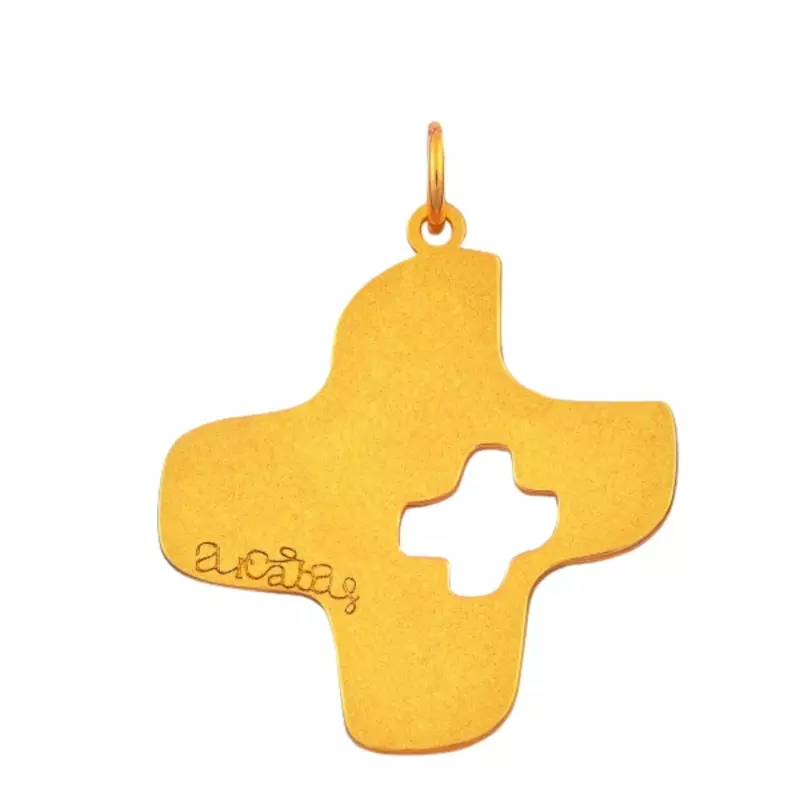 Pendentif croix Arcabas ajourée