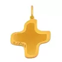 Pendentif croix classique - Croix Arcabas mate et polie 18mm - 0