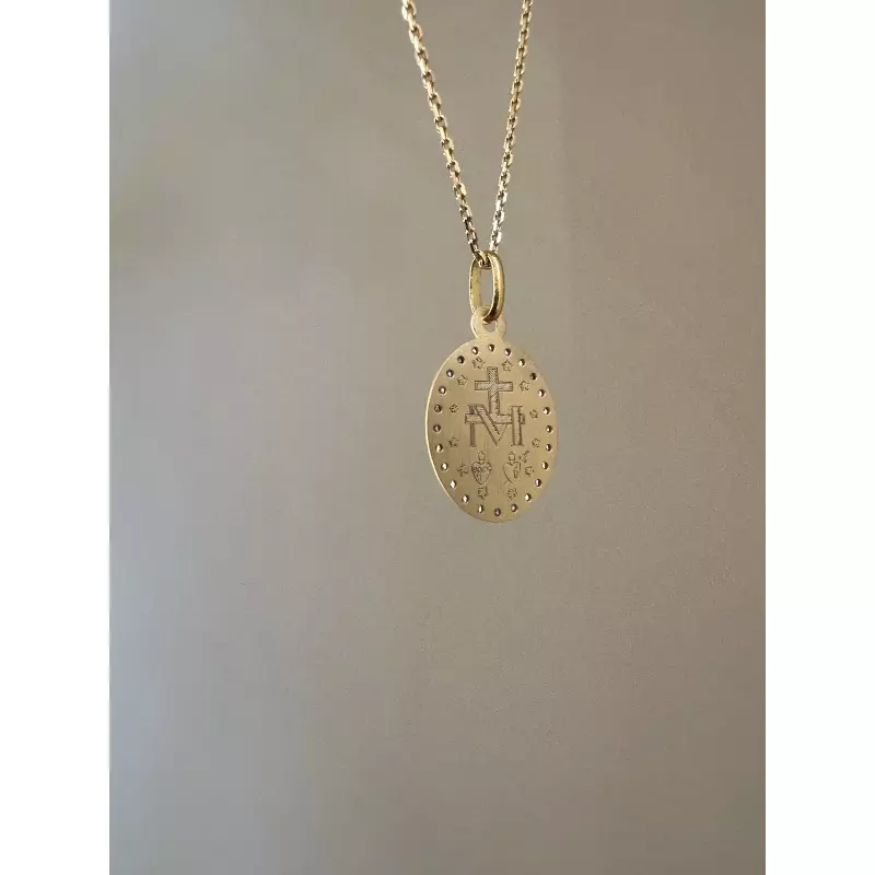 Accueil - Gravure laser revers médaille Miraculeuse diamants