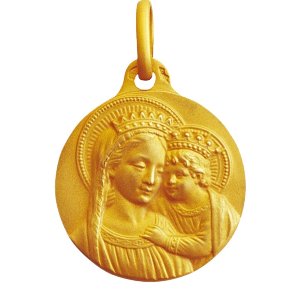 Médaille Vierge Couronnée à l'Enfant - Médaille de baptême - Maison la  Couronne