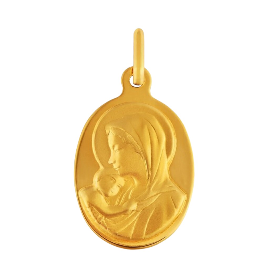 Médaille Vierge et l'enfant (or jaune)