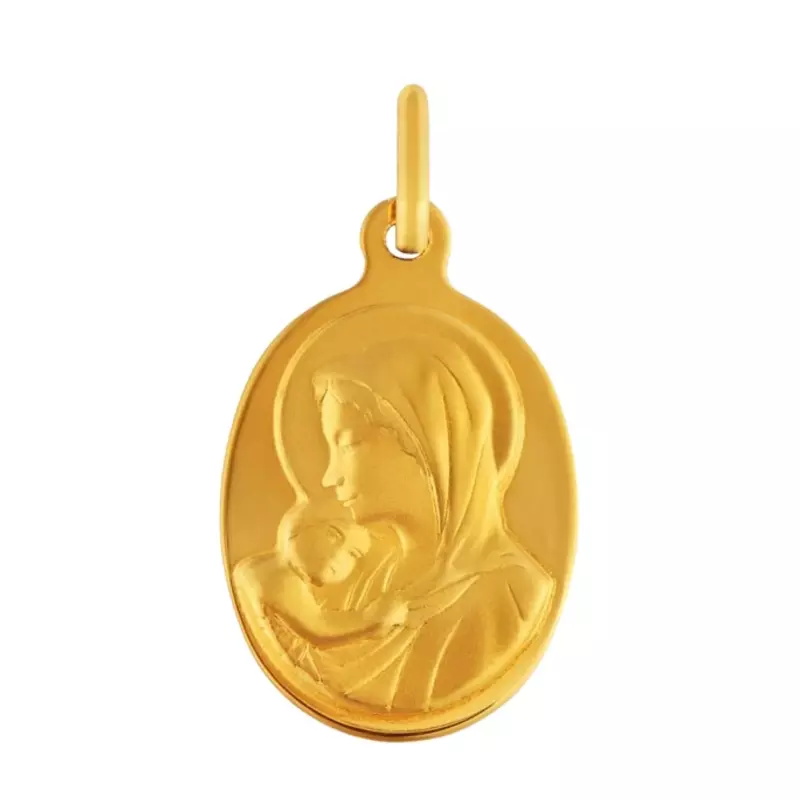 Médaille Vierge à l'Enfant - Médaille Vierge enfant ovale