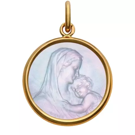 Medaille Mater Dei or et nacre