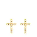 Boucles d'oreilles Camille • Croix diamants