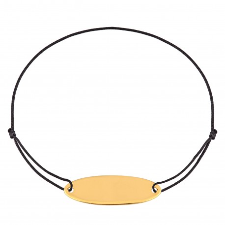 Bracelet cordon • Plaque ovale
