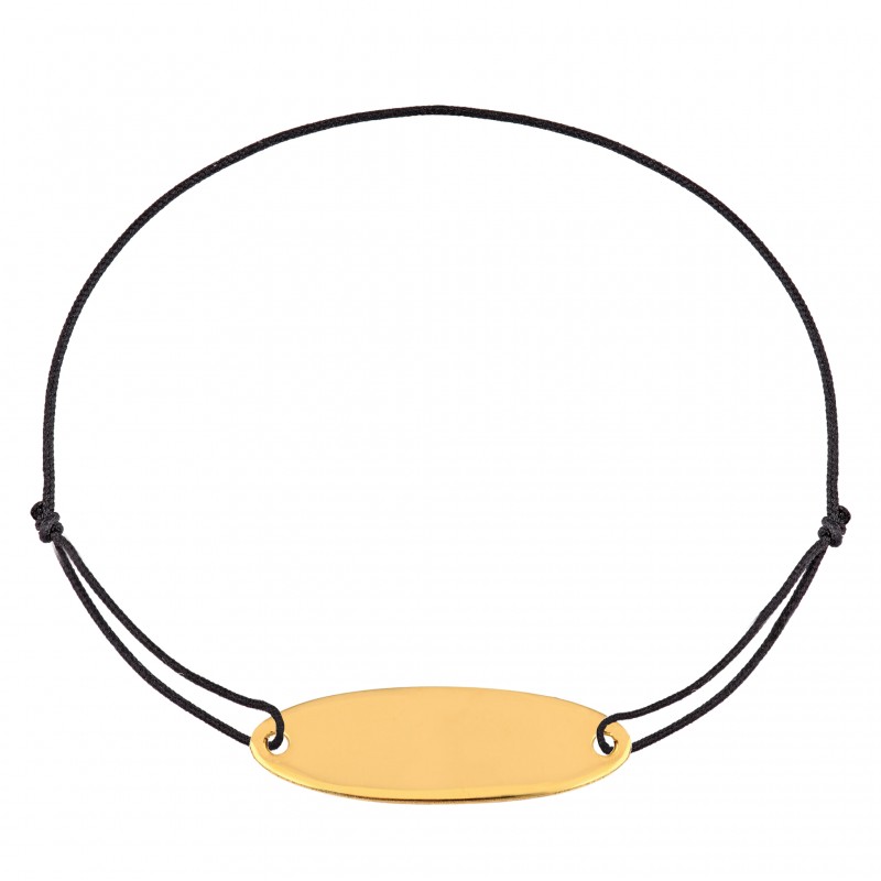 Bracelet cordon • Plaque ovale
