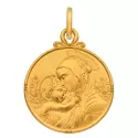 Médaille Vierge à l'enfant fleurie