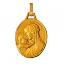 Medaille ovale Vierge a l'enfant