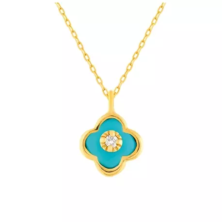 Collier Lou Turquoise et diamant