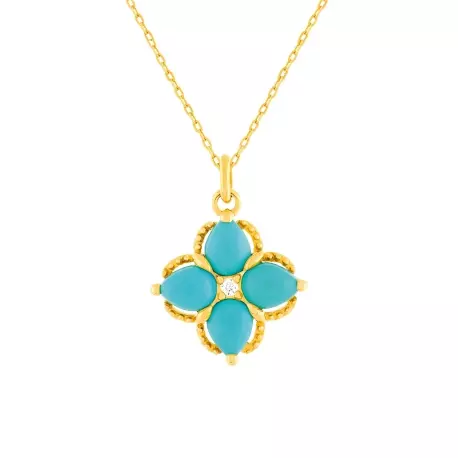 Collier Salomé turquoises et diamant