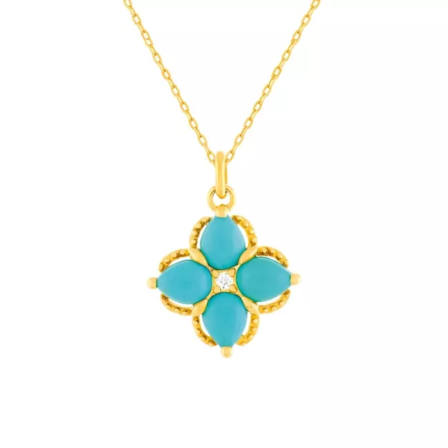 Collier Salomé turquoises et diamant