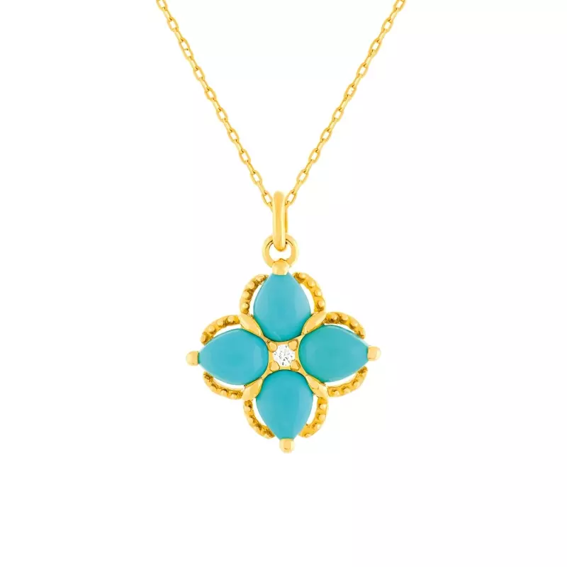 Collier Salomé turquoises et diamant