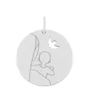  Médaille Esquisse - Médaille Vierge d'espérance en or blanc - 0