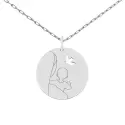 Médaille Vierge d'espérance or blanc