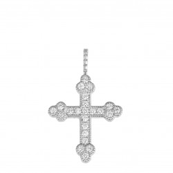 Croix Célestine or blanc & diamants