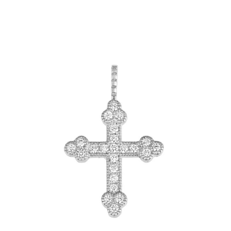 Croix Célestine or blanc & diamants