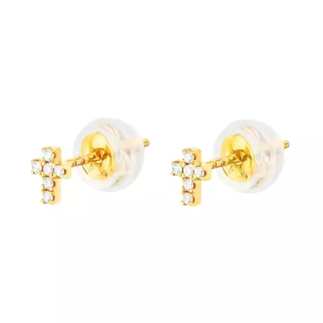 Boucles d'oreilles diamants  • Croix Alice