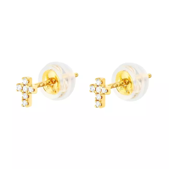 Boucles d'oreilles diamants  • Croix Alice