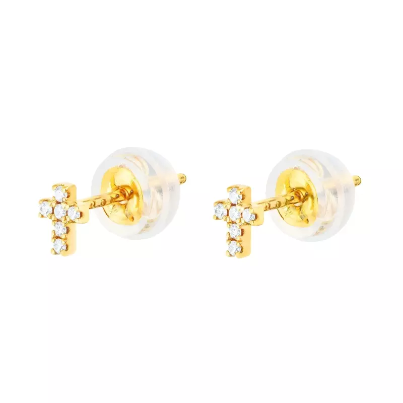 Boucles d'oreilles diamants  • Croix Alice