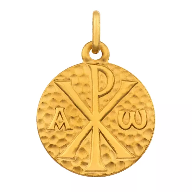 Médaille Chrisme martelé