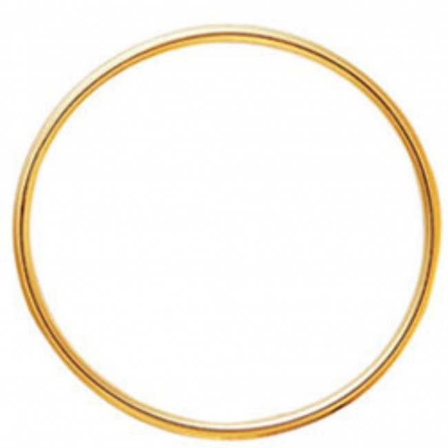 Bracelet jonc en or massif • fil épais • diamètre 65 mm