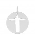 Médaille Christ de Rio or blanc