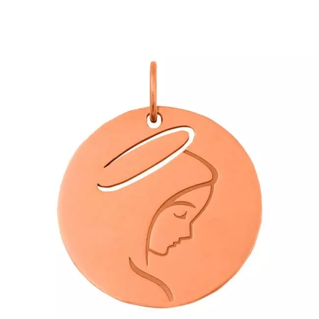 Medaille Vierge jeune or rose