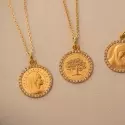 MEDAILLE AVE MARIA ENTOURAGE DIAMANTS