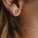 Boucles d'oreilles Camille • Croix diamants