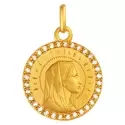 MEDAILLE AVE MARIA ENTOURAGE DIAMANTS