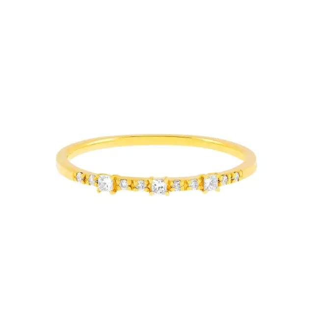 BAGUE DIAMANTS ROND ET CARRE