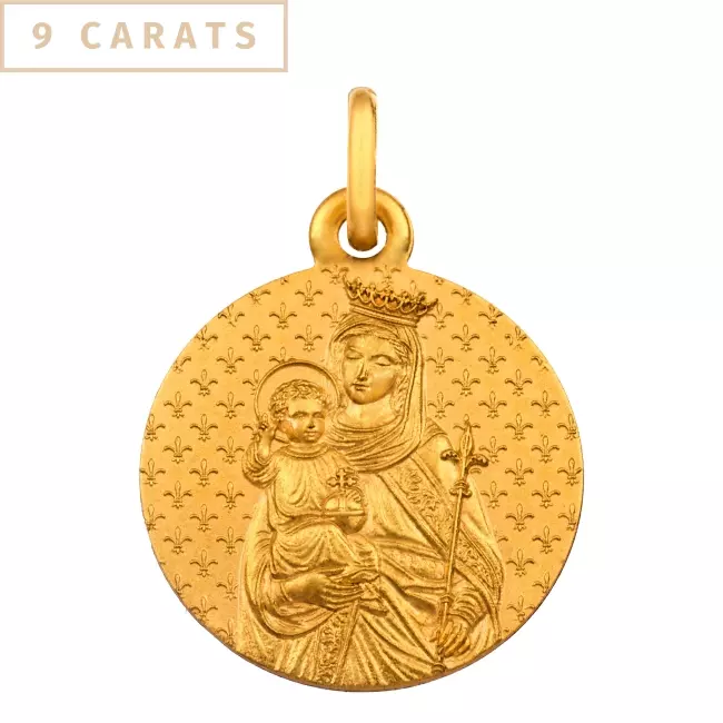 MEDAILLE NOTRE DAME DE FRANCE 9 CARATS