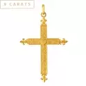 Pendentif croix classique - Pendentif croix fleurie • Or 9 carats - 0