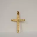 Pendentif croix classique - Pendentif croix fleurie • Or 9 carats - 2