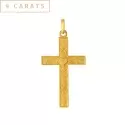 Pendentif croix classique - Pendentif croix coeur • Or 9 carats - 0