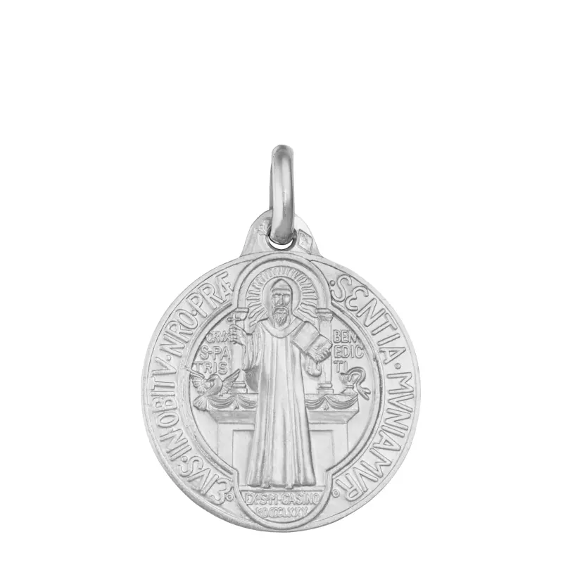 Médaille Saint Benoit  - Médaille Saint Benoit 15mm • Argent