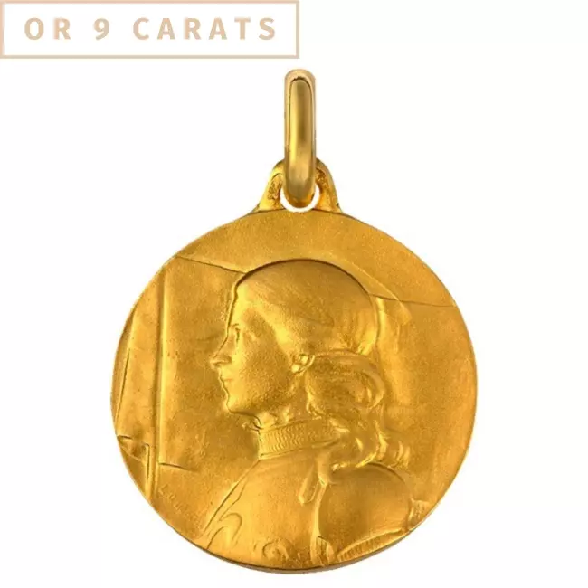 Médaille Sainte Jeanne d'Arc • Or 9 carats