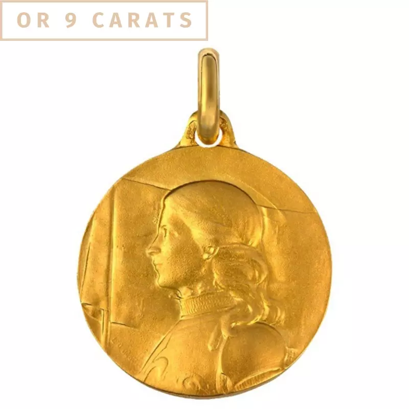 Médaille  Saint - Médaille Sainte Jeanne d'Arc • Or 9 carats