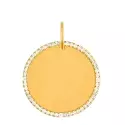 Pendentif personnalisé - Médaille jeton tour diamants 20mm - 0
