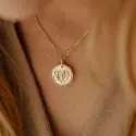 Pendentif personnalisé - Médaille jeton tour diamants 20mm - 3