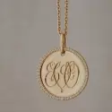 Pendentif personnalisé - Médaille jeton tour diamants 20mm - 2
