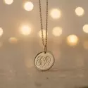Pendentif personnalisé - Médaille jeton tour diamants 20mm - 4