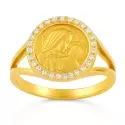 Bague - Bague Médaille Notre Dame de la confiance • Diamants - 0