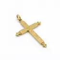 Pendentif croix classique - Pendentif croix fleurie • Or 9 carats - 2
