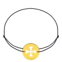 Bracelet sur cordon - Bracelet Cordon Croix des Templiers • Or Jaune 18 Carats - 0