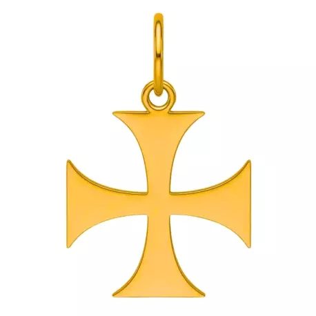 Pendentif croix des Templiers en or jaune 18 carats