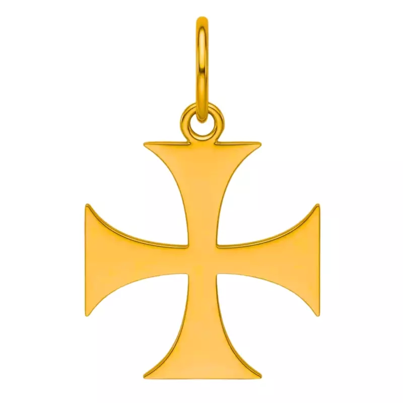 Pendentif croix classique - Pendentif Croix des Templiers • Or Jaune 18 Carats