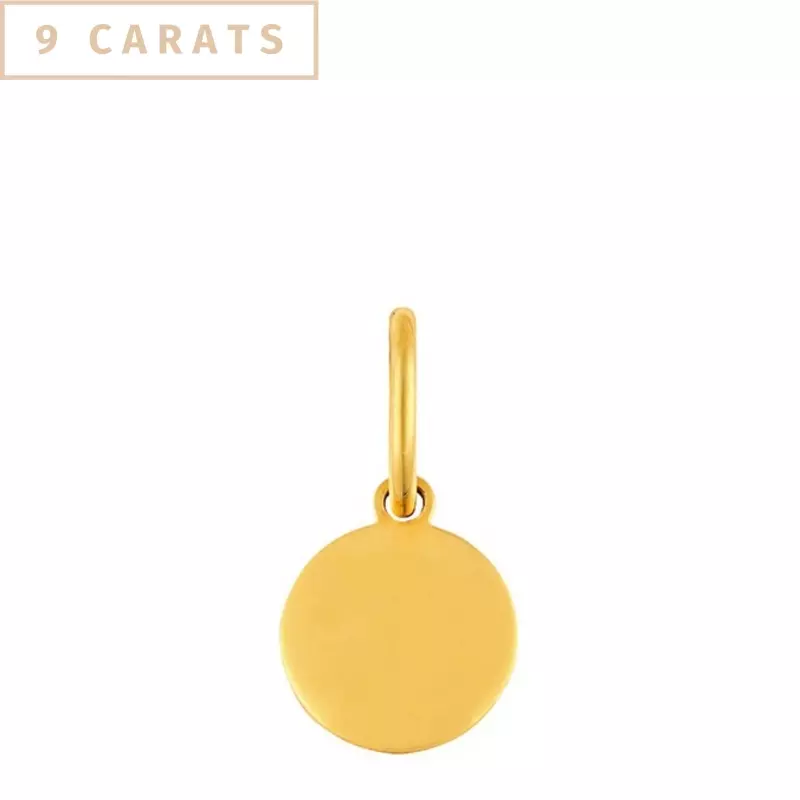 Pendentif personnalisé - Mini médaille Lily or 9 carats