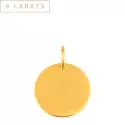 Pendentif personnalisé - Médaille jeton 10 mm en or jaune 9 carats à personnaliser - 0