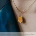 Pendentif personnalisé - Médaille jeton double perlé 17 mm en or jaune 9 carats à personnaliser - 4